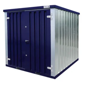 Contenedor de almacenamiento desmontable de acero azul de 2 x 2 metros. - Imagen 4